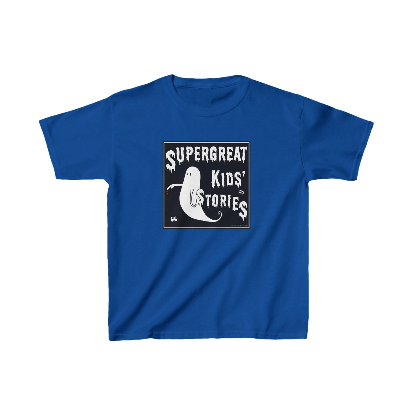Super Great Kids' Stories "The Ghost of The Bloody Finger" Kids T-Shirt - Larger Sizes