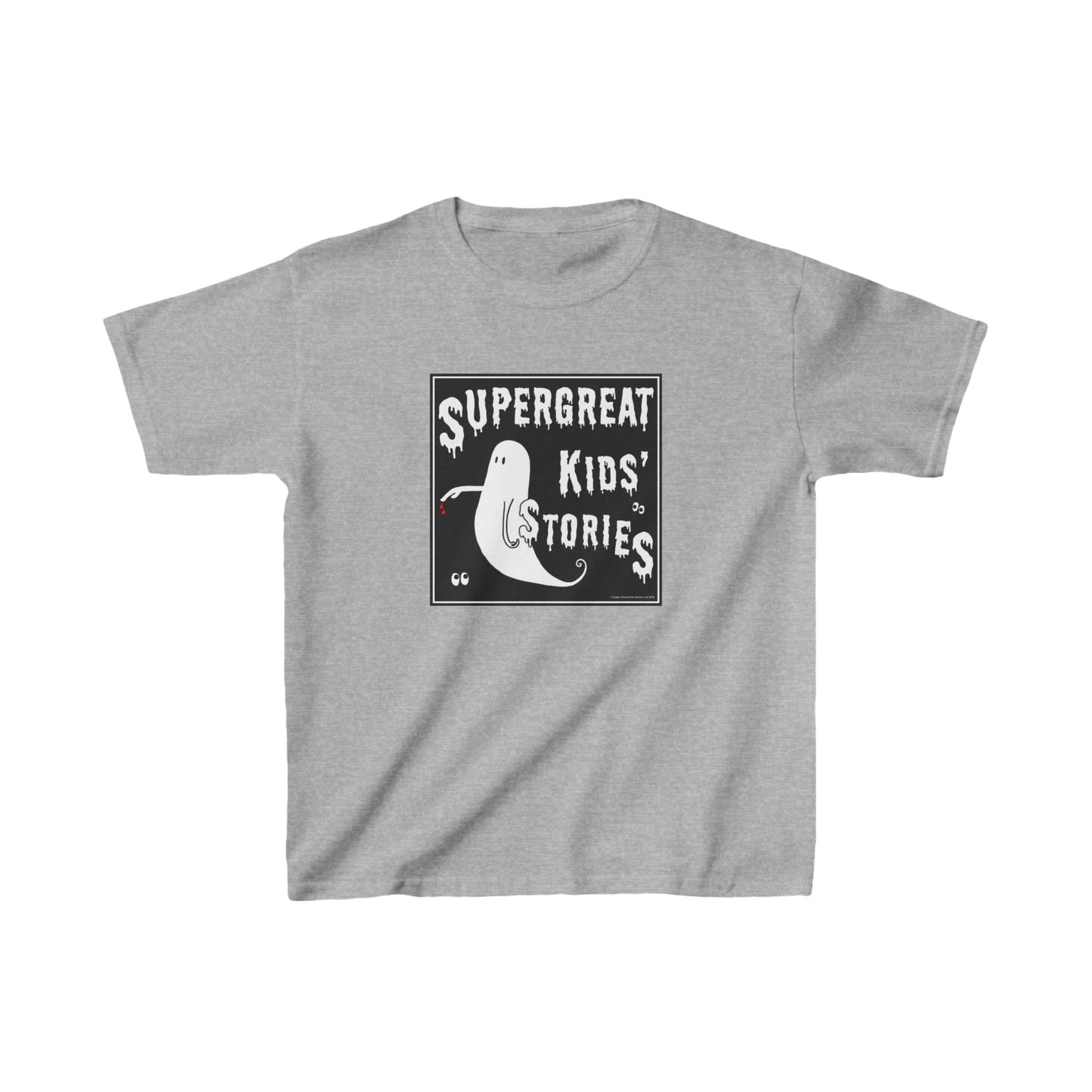 Super Great Kids' Stories "The Ghost of The Bloody Finger" Kids T-Shirt - Larger Sizes