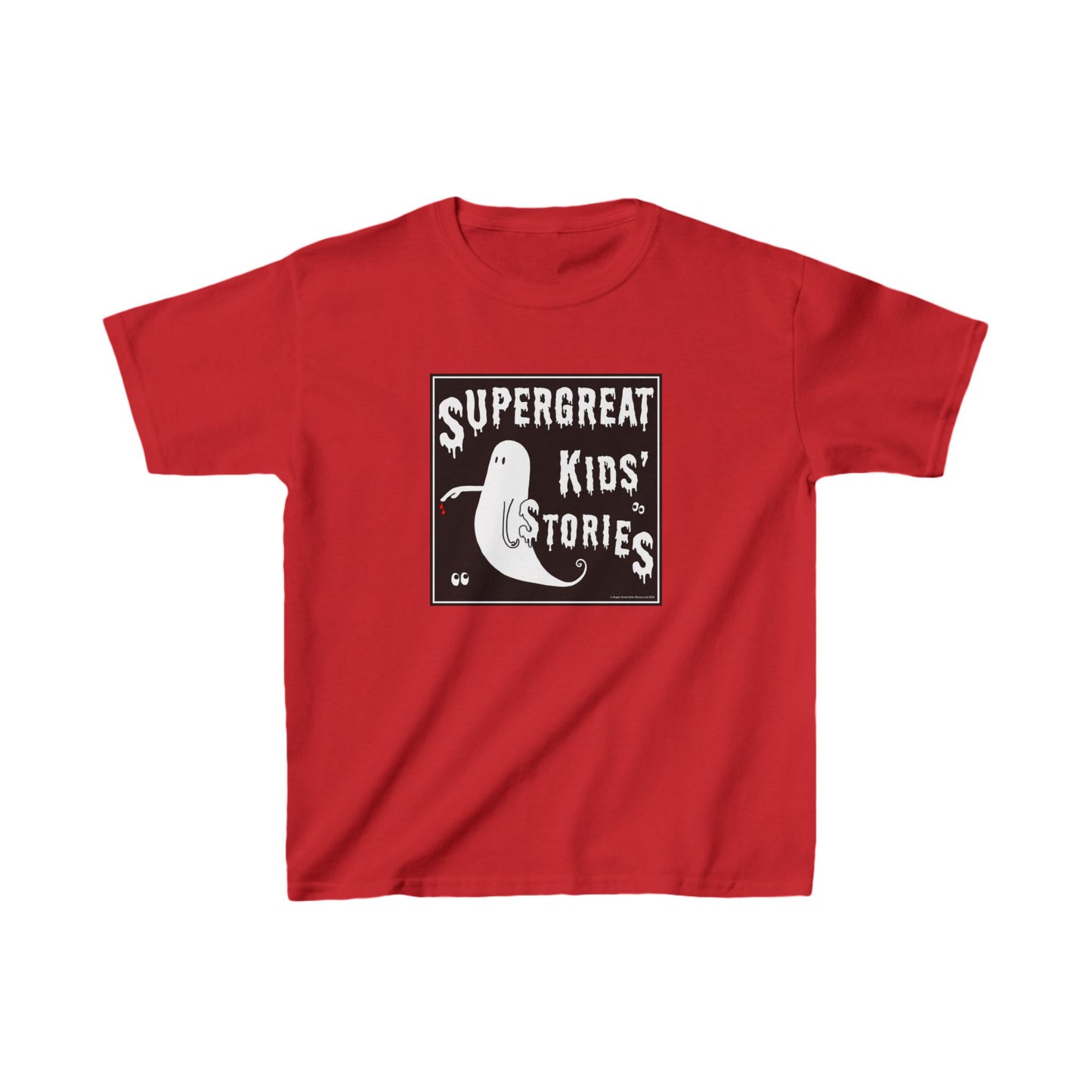 Super Great Kids' Stories "The Ghost of The Bloody Finger" Kids T-Shirt - Larger Sizes