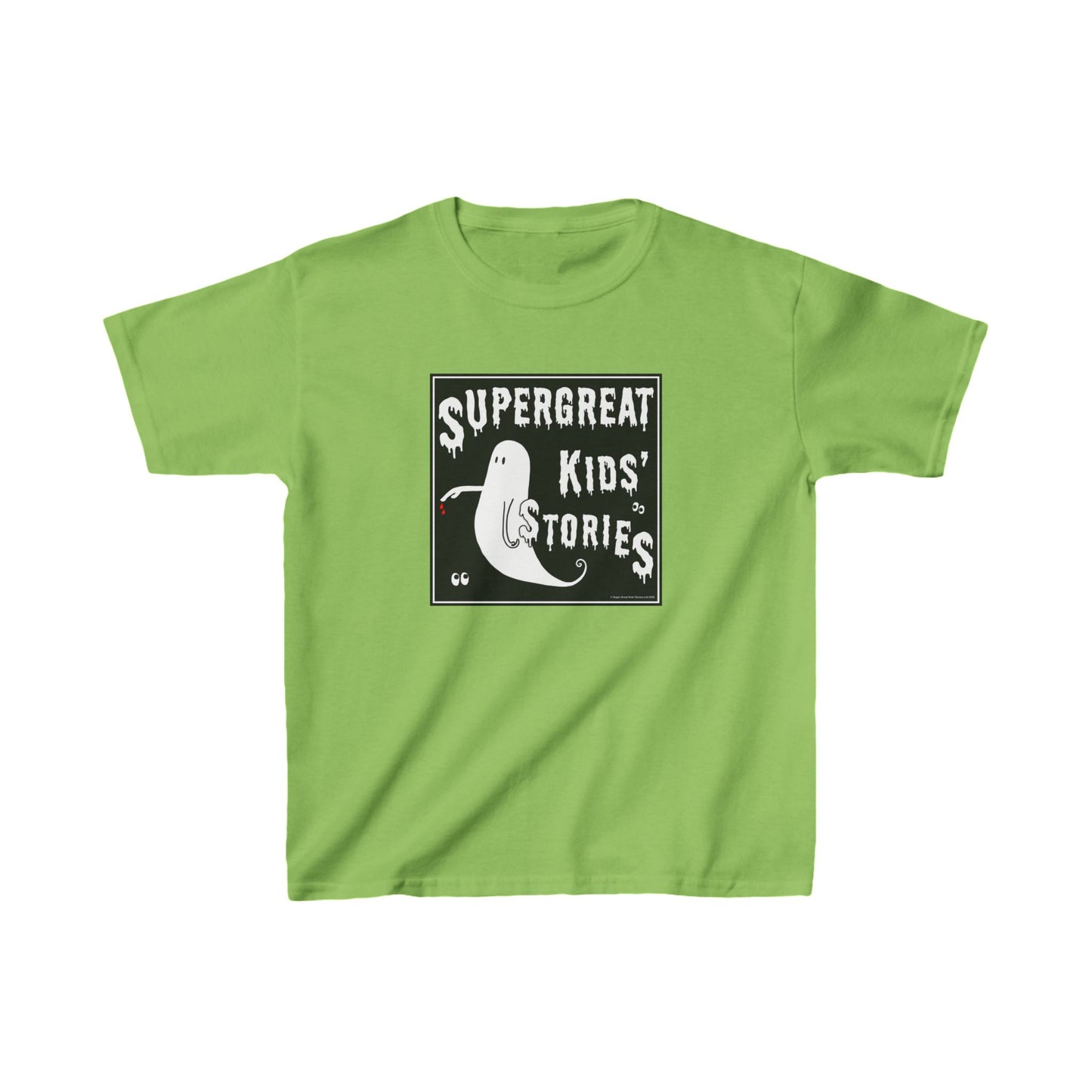 Super Great Kids' Stories "The Ghost of The Bloody Finger" Kids T-Shirt - Larger Sizes