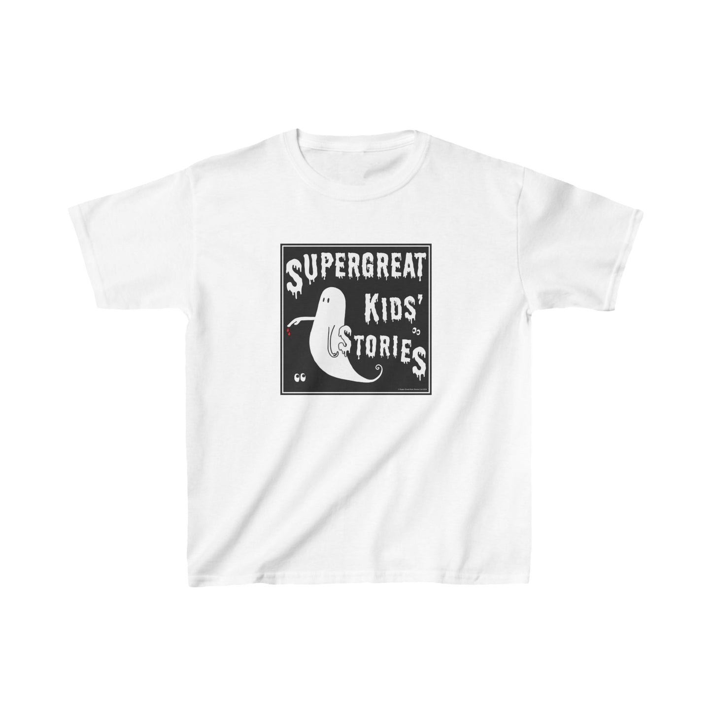 Super Great Kids' Stories "The Ghost of The Bloody Finger" Kids T-Shirt - Larger Sizes