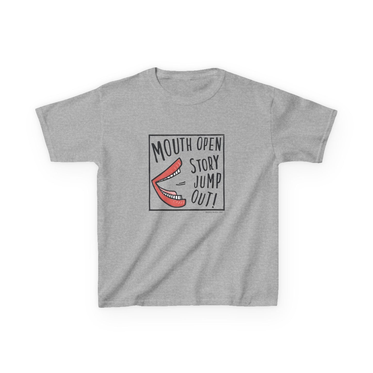 Mouth Open Story Jump Out T-Shirt - Larger Sizes
